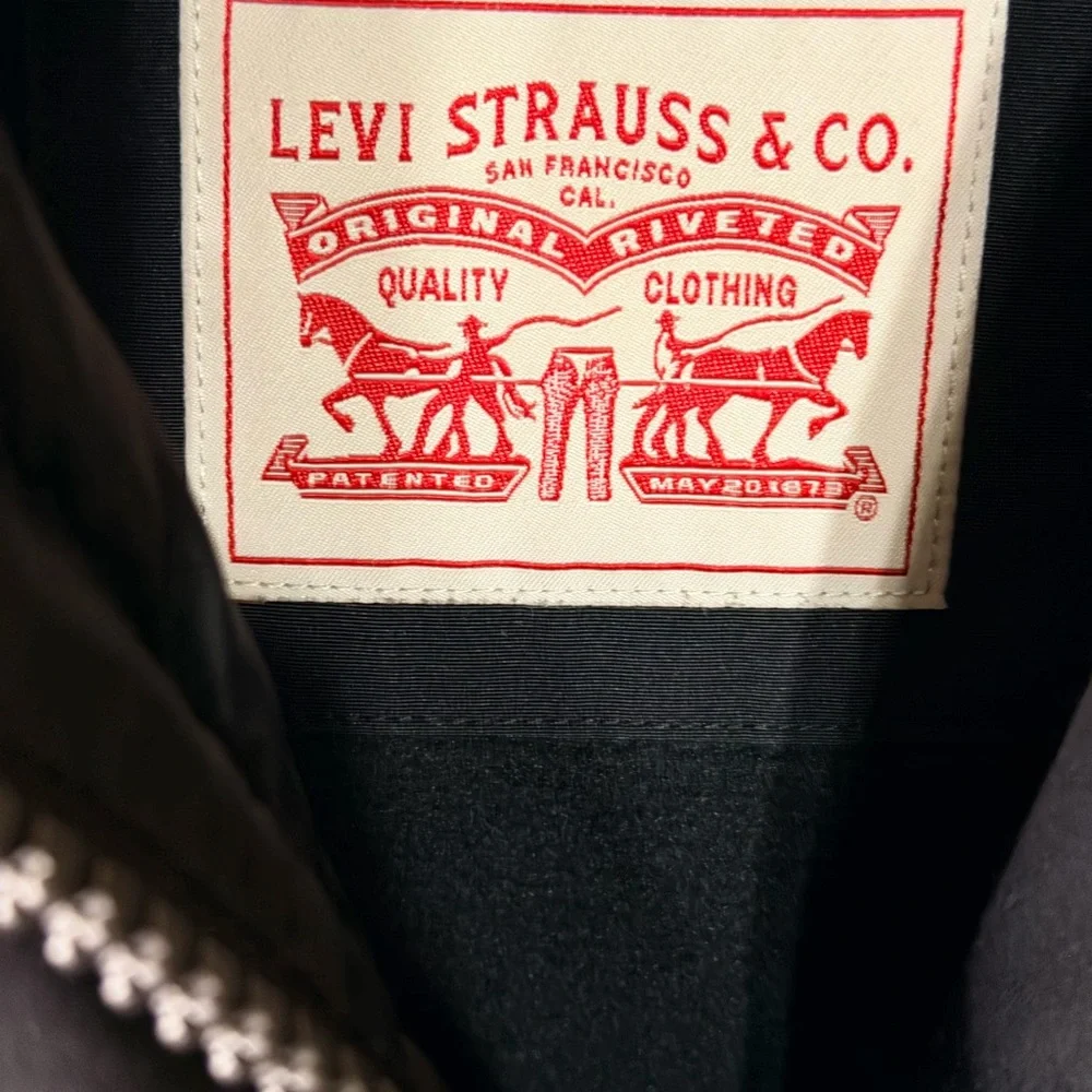 Levi's Black Jacket with Red Logo Label